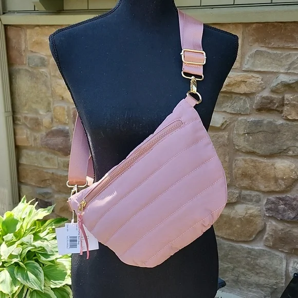 NWT PRETTY SIMPLE JOLIE PINK PUFFER BAG - Picture 10 of 12